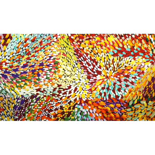 Utopia Aboriginal Art Bamboo Fabric Baby Swaddle/Blanket (120cm x 120cm) - Firesparks