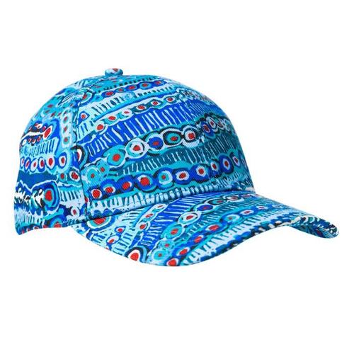 Warlukurlangu Aboriginal Art Baseball Cap - Two Dogs Dreaming