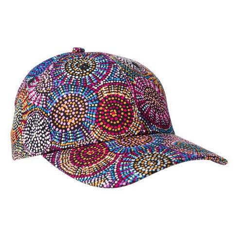 Warlukurlangu Aboriginal Art Baseball Cap - Jinti-parnta Jukurrpa