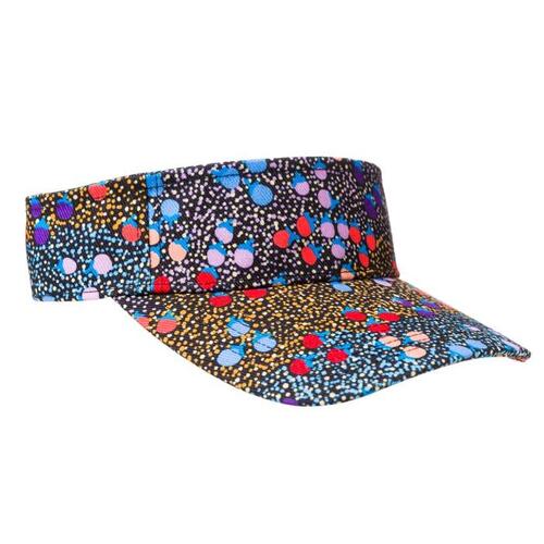 Warlukurlangu Aboriginal Art Sun Visor - Bush Tomato Dreaming