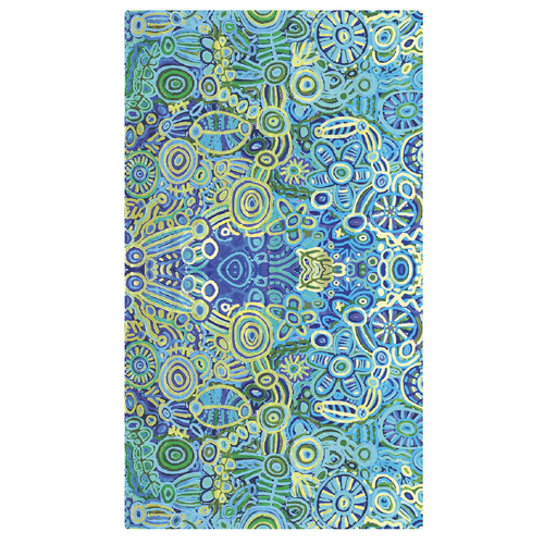 Better World Aboriginal Art - Luxe Organic Cotton Sarong (200cm x 115cm) - Ngarrindjeri Country