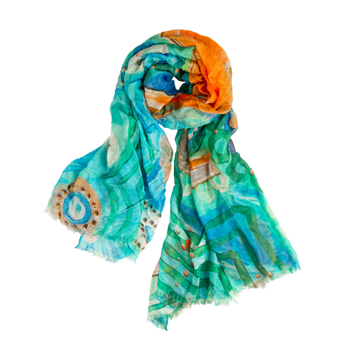 Koh Living Aboriginal Art Modal Scarf (172cm x 102cm) - Hooked