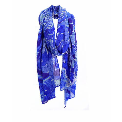 Better World Aboriginal Art Organic Cotton Summer Scarf (200cm x 70cm) - Pikilyi