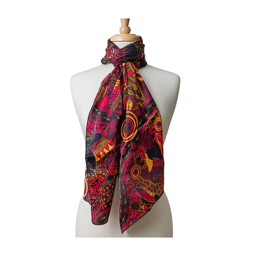 Justin Butler Aboriginal Art 100% Silk Scarf [170cm x 53cm] - My Grandmother