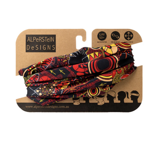 Justin Butler Aboriginal Art Head Sock - Nartji Papipi