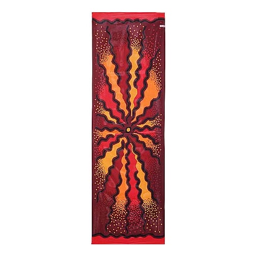Outstations Polyester Chiffon Scarf - Bush Roots [Colour: Red]
