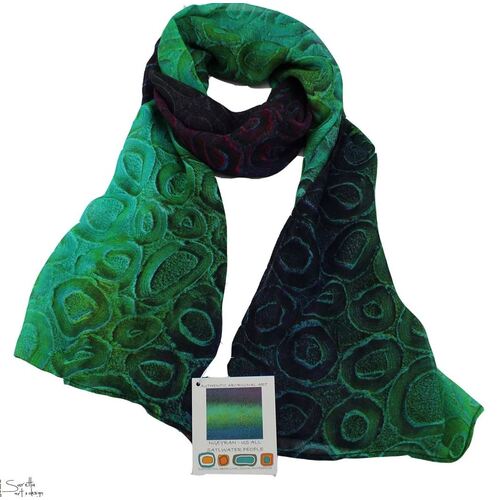 Saretta Aboriginal Art Hand-Made Pure Silk Giftboxed Scarf (180cm x 50cm) - Ngeyran - Us All (Saltwater People)