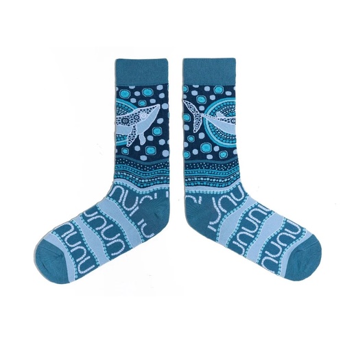 Spencer Flynn MEN''S Aboriginal Art Socks - Ocean Dreaming