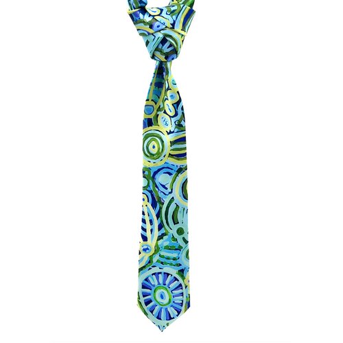 Better World Aboriginal Art Digital Print Boxed Polyester Tie - Ngurunderi 