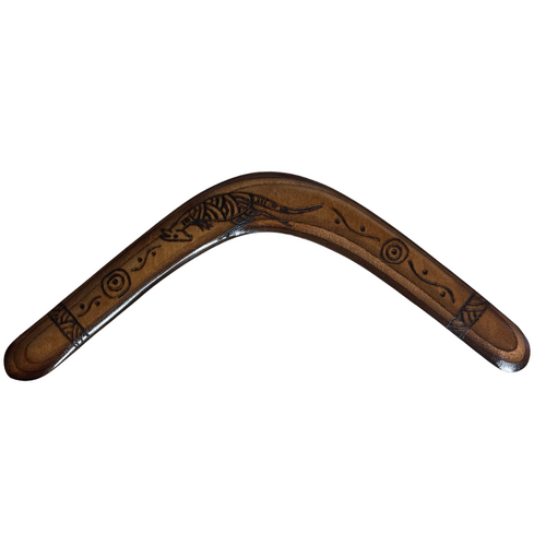 Aboriginal Art Burnt design Returning Boomerang - 16" - 40cm - various designs