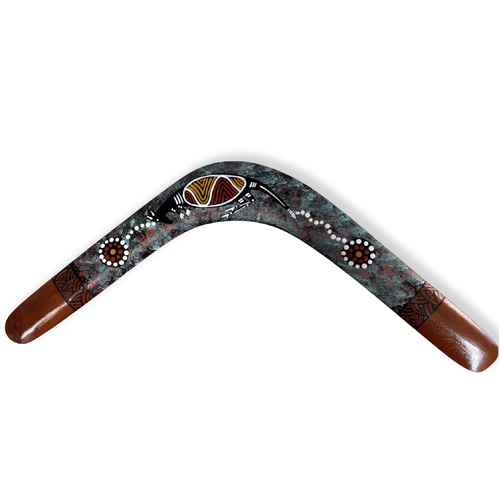 Skeenarang Booma - Black Wattle Root Hunting Returning Boomerang (50cms) - Kangaroo Dreaming
