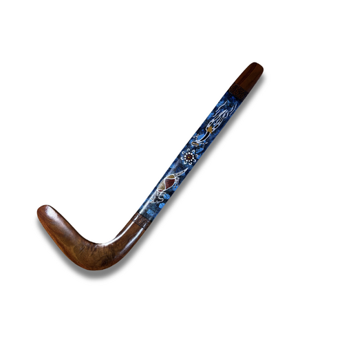 Skeenarang Booma - Black Wattle Root Hook Hunting Boomerang (68cmx23cms) Kangaroo Story