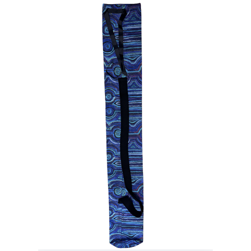 Handmade Thick Cotton Canvas (120cm) Didgeridoo Bag with Strap [colour: Blue]