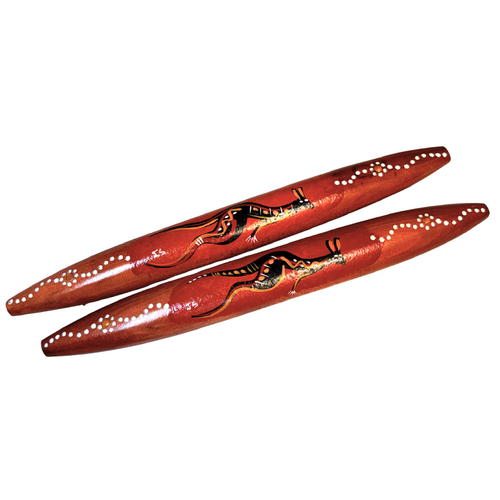 Contemporary - Skeenarang Booma - Bloodwood handpainted Music Sticks [30cm]