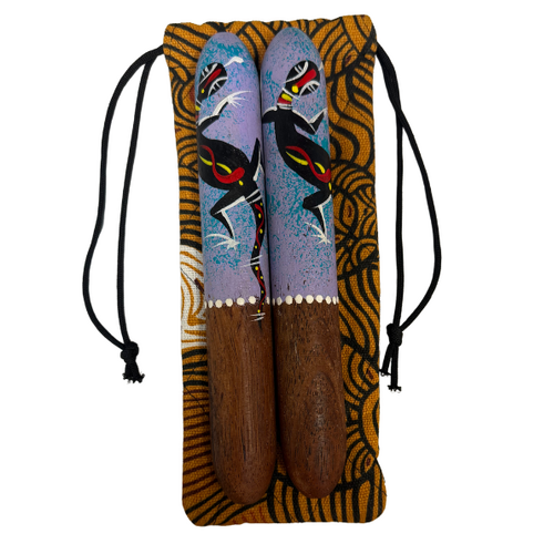 Gomi-Art Aboriginal Art Music/Clapping Sticks (21cm) Giftset
