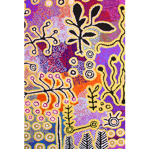 Better World Aboriginal Art Giftcard/Env - Yam & Bush Tomato Dreaming