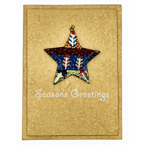Better World Aboriginal Art Christmas Decoration Card - Bush Medicine Plants 2