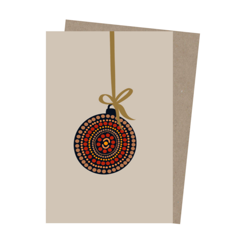 Paperbark Prints Aboriginal Art Gift Card - Christmas Bauble