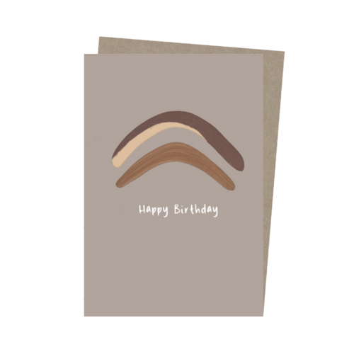 Paperbark Prints Aboriginal Art Gift Card - Happy Birthday Boomerangs