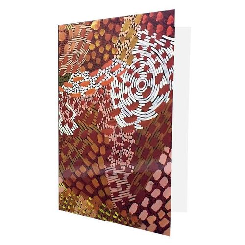 Utopia Aboriginal Dot Art Gift Greeting Card - Firesparks (Design # 3)