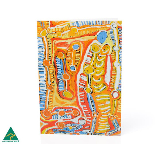Warlukurlangu Aboriginal Art Giftcard - Two Dogs Dreaming