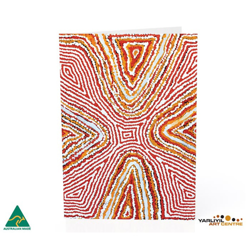 Yarliyil Aboriginal Art Recycled Giftcard/Env - Patterns for Ceremony