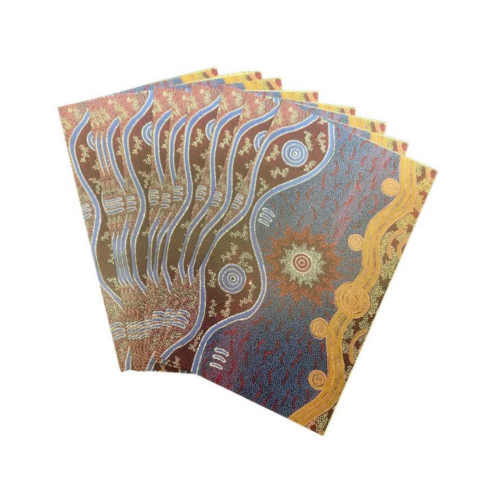 Yijan Aboriginal Dot Art Giftcard Set (10) with Pen - Fire & Water Dreaming