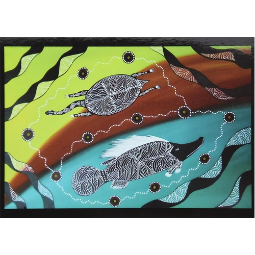 Turtle/Fish - POSTCARD - Dreamtime Kullilla Aboriginal Art