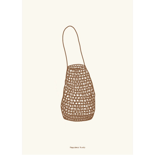Paperbark Prints Ready-to-Frame A4 Print - Dilly Bag (Light Brown)