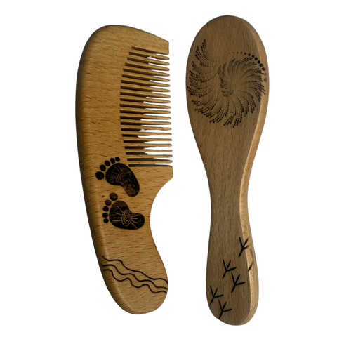 Earthside Wooden Baby Brush/Comb Set - 2 piece