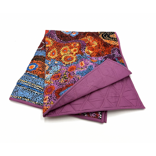 Better World Aboriginal Art Quilted Baby Blanket - Seven Sisters