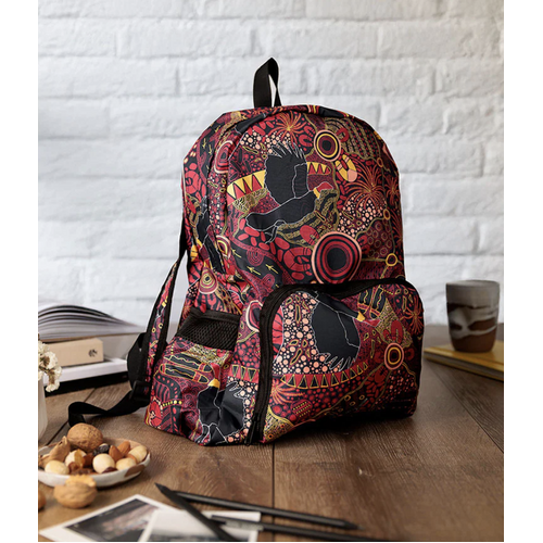 Justin Butler Aboriginal Art Fold Up Backpack - Nartji Papipi