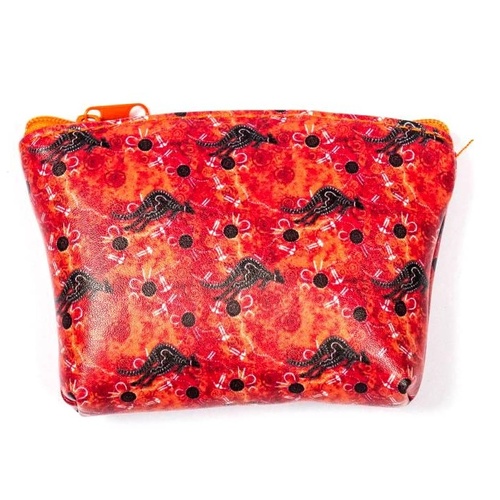 Chern'ee Sutton Leather Coin Purse/Keychain (12cm x 9cm) - Kangaroos