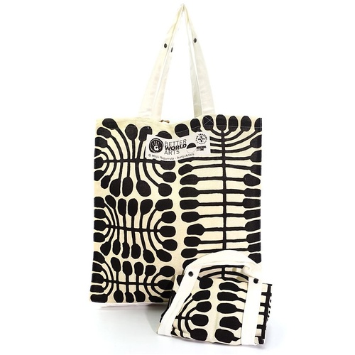 Better World Aboriginal Art Cotton Folding Shopping Bag - Watiya Tjuta Tree