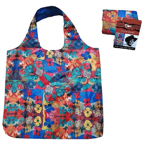 Yijan Aboriginal Art Folding Nylon Shopping Bag - Lily Billabong