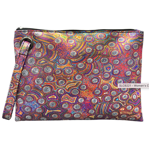 Utopia Women's Clutch Bag (17cm x 25cm) - Atwakeye (Bush Orange)