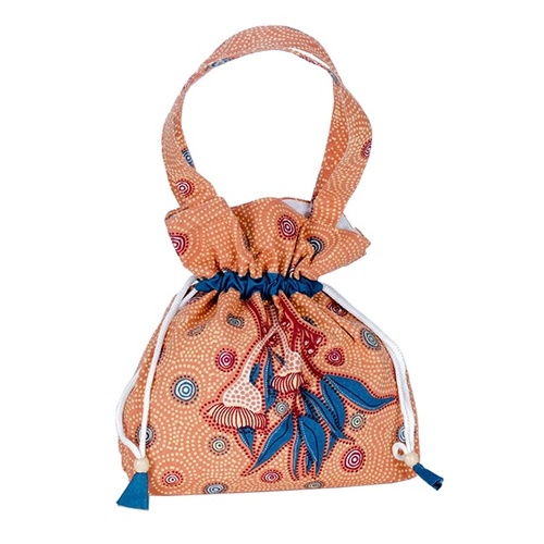 By Meeka Recycled Cotton Drawstring Tote Bag [27cm x 27cm]  - Gumnuts