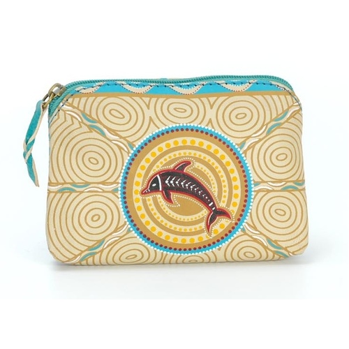 Muralappi Journey Genuine Leather Coin Purse (11CM X 7.5cm) - Dolphin