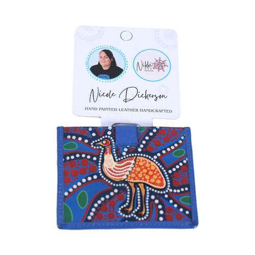 Emu Egg Hunting Time - Nikki Dee Designs Genuine Slim Leather Card Holder (10.4 X 8.3 cm)