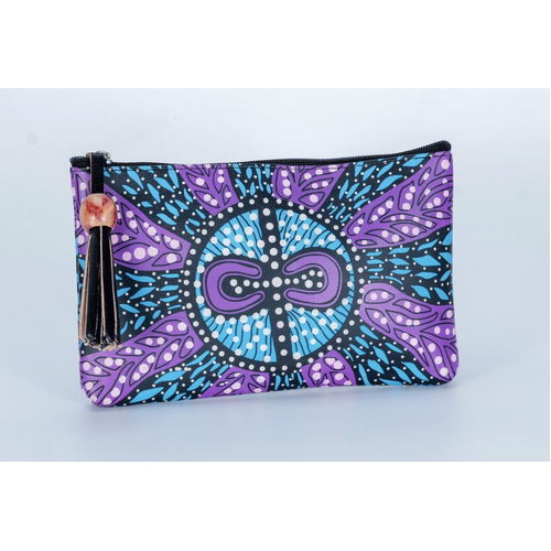 Nikki Dee Designs Genuine Leather Vanity Small Case (18cm x 11cm) - Grandmothers Wildflower