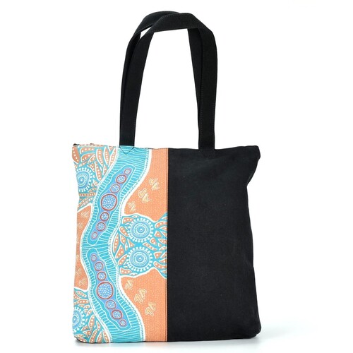 Nikki Dee Designs Cotton Canvas Shopping/Tote Bag (37cm X 40cm X 5cm) - Tracks on Country
