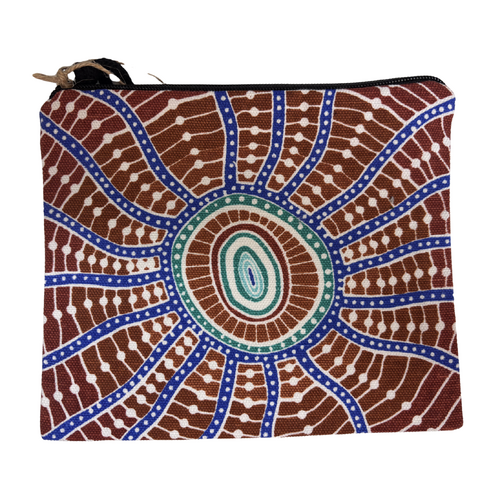 Nikki Dee Recycled Cotton Canvas Utility Pouch (22cm x 17cm) - Woven in Waterholes