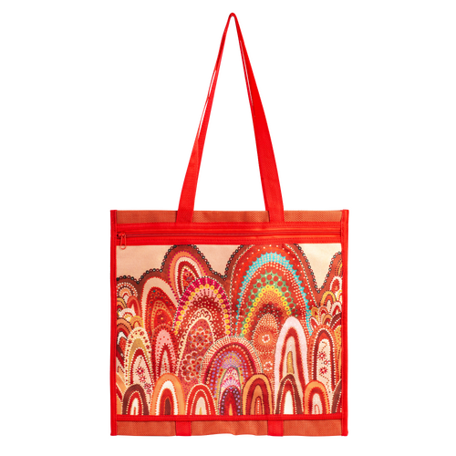 Aboriginal Art Teslin Shopping Bag (39 x 38 x 17cm) - Beautiful Journey Home