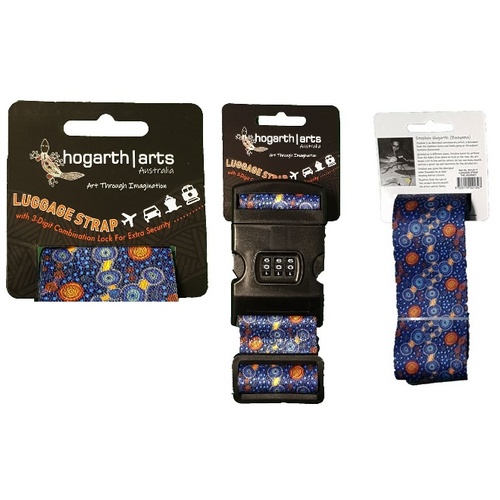 Hogarth Aboriginal Art Luggage Straps & Combination Lock - The Journey