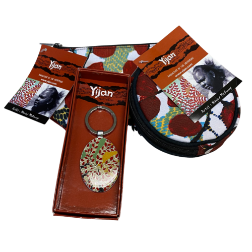 Yijan Aboriginal Art Cosmetic & Coin Purse 3pce GiftSet - Bush Cucumber