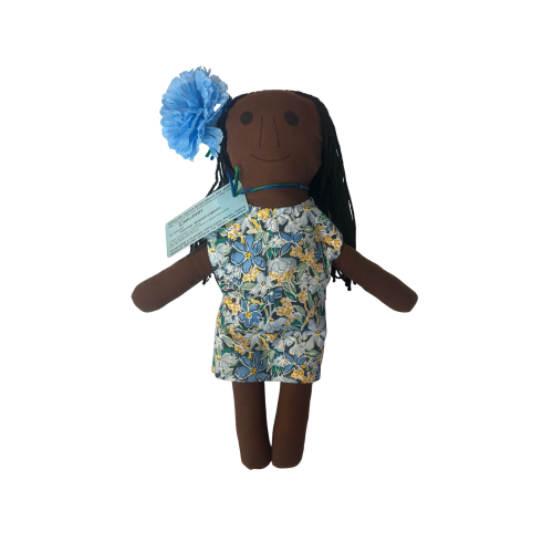 Handmade Soft-Fabric Aboriginal Doll - Torres Strait Island Female