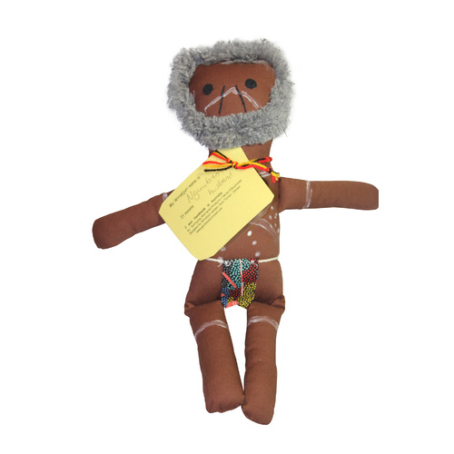 Handmade Soft-Fabric Aboriginal Doll Aboriginal Elder Man