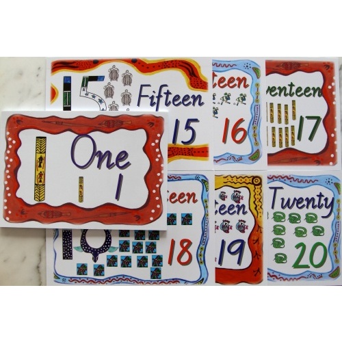 Gecko Educational Aboriginal Counting Cards (1 to 20)