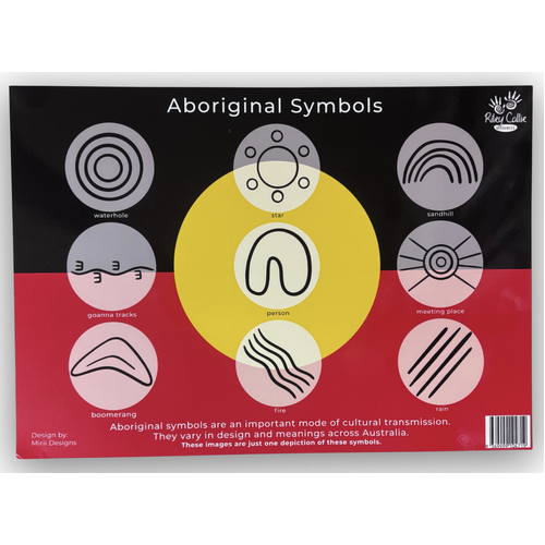 Aboriginal Symbols Sign (43cm x 30cm)