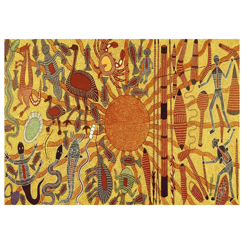 Plato Aboriginal Art Wooden Frame Tray A4 Jigsaw Puzzle (12pce) - Hunter & Tucker